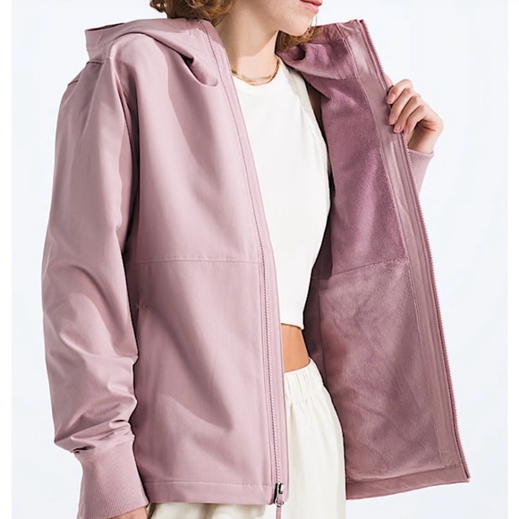 The North Face Jackets & Blazers - The North Face Womens Small Shelby Raschel Hoodie Jacket Metal Pink Fleece-Lined